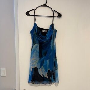 Princess Polly Sugar Mini Dress Blue Multi